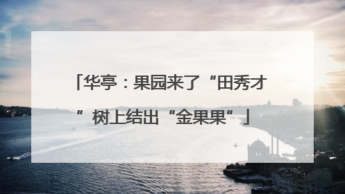 华亭：果园来了“田秀才”树上结出“金果果”