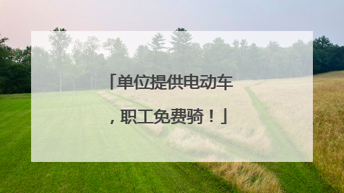 单位提供电动车，职工免费骑！