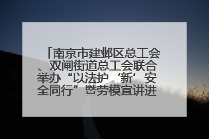 南京市建邺区总工会、双闸街道总工会联合举办“以法护‘新’安全同行”暨劳模宣讲进工地服务活动