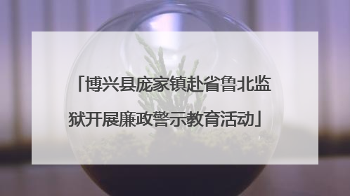 博兴县庞家镇赴省鲁北监狱开展廉政警示教育活动