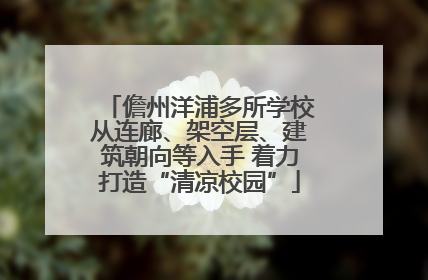 儋州洋浦多所学校从连廊、架空层、建筑朝向等入手 着力打造“清凉校园”