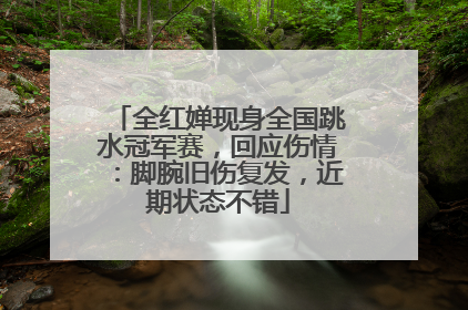 全红婵现身全国跳水冠军赛，回应伤情：脚腕旧伤复发，近期状态不错