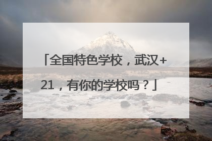 全国特色学校，武汉+21，有你的学校吗？