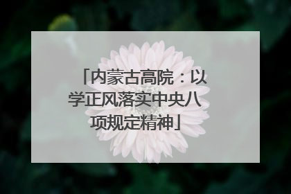 内蒙古高院：以学正风落实中央八项规定精神