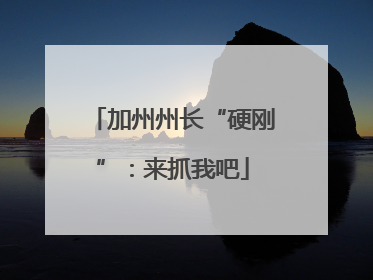 加州州长“硬刚”：来抓我吧