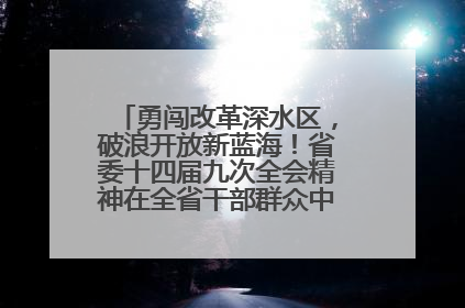 勇闯改革深水区，破浪开放新蓝海！省委十四届九次全会精神在全省干部群众中引发热烈反响