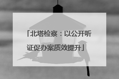 北塔检察：以公开听证促办案质效提升