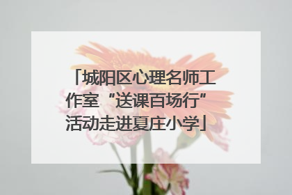 城阳区心理名师工作室“送课百场行”活动走进夏庄小学