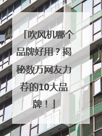 吹风机哪个品牌好用？揭秘数万网友力荐的10大品牌！