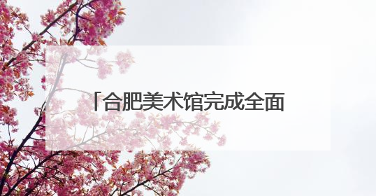 合肥美术馆完成全面验收，正筹备首展