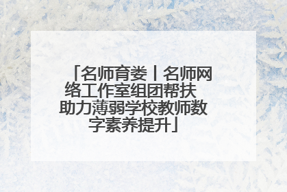 名师育娄丨名师网络工作室组团帮扶 助力薄弱学校教师数字素养提升