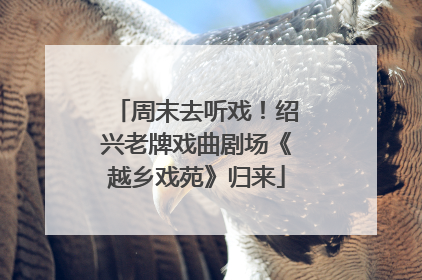 周末去听戏！绍兴老牌戏曲剧场《越乡戏苑》归来