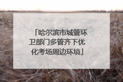 哈尔滨市城管环卫部门多管齐下优化考场周边环境