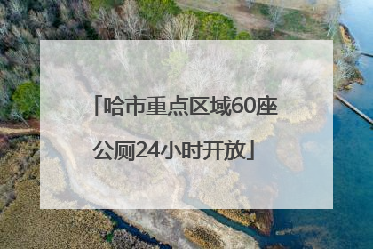 哈市重点区域60座公厕24小时开放