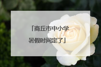 商丘市中小学暑假时间定了