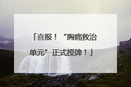 喜报！“胸痛救治单元”正式授牌！