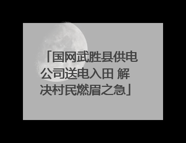 国网武胜县供电公司送电入田 解决村民燃眉之急