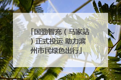 国勤智充（马家站）正式投运 助力滨州市民绿色出行