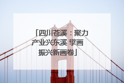 四川苍溪：聚力产业兴东溪 擘画振兴新画卷
