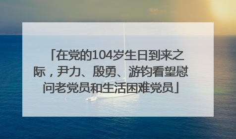在党的104岁生日到来之际，尹力、殷勇、游钧看望慰问老党员和生活困难党员