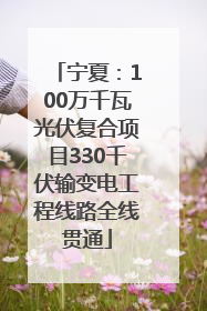 宁夏：100万千瓦光伏复合项目330千伏输变电工程线路全线贯通