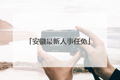 安徽最新人事任免