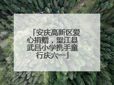 安庆高新区爱心捐赠，望江县武昌小学携手童行庆六一
