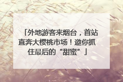 外地游客来烟台，首站直奔大樱桃市场！邀你抓住最后的“甜蜜”