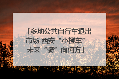 多地公共自行车退出市场 西安“小橙车”未来“骑”向何方
