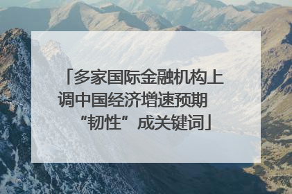 多家国际金融机构上调中国经济增速预期 “韧性”成关键词