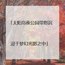 太阳岛夜公园带您沉浸于梦幻光影之中