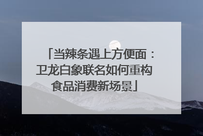当辣条遇上方便面：卫龙白象联名如何重构食品消费新场景