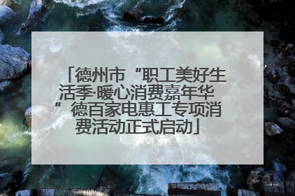 德州市“职工美好生活季·暖心消费嘉年华”德百家电惠工专项消费活动正式启动