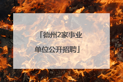 德州2家事业单位公开招聘