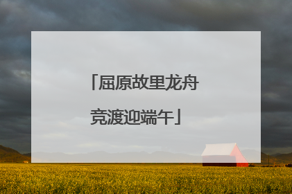 屈原故里龙舟竞渡迎端午