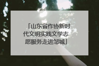 山东省作协新时代文明实践文学志愿服务走进邹城
