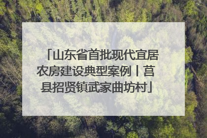 山东省首批现代宜居农房建设典型案例丨莒县招贤镇武家曲坊村
