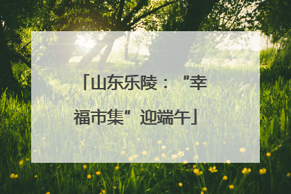 山东乐陵：“幸福市集”迎端午