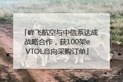 峰飞航空与中信系达成战略合作，获100架eVTOL意向采购订单