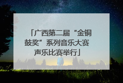广西第二届“金铜鼓奖”系列音乐大赛声乐比赛举行