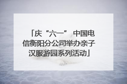 庆“六一” 中国电信衡阳分公司举办亲子汉服游园系列活动