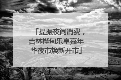 提振夜间消费，吉林桦甸乐享嘉年华夜市焕新开市