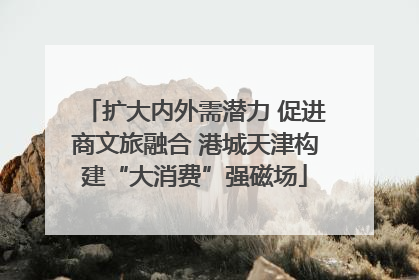 扩大内外需潜力 促进商文旅融合 港城天津构建“大消费”强磁场