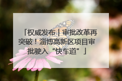 权威发布｜审批改革再突破！淄博高新区项目审批驶入“快车道”