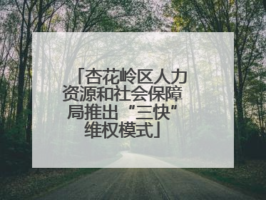 杏花岭区人力资源和社会保障局推出“三快”维权模式