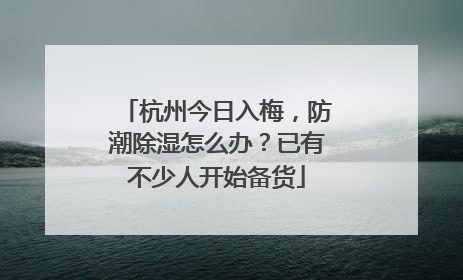 杭州今日入梅，防潮除湿怎么办？已有不少人开始备货