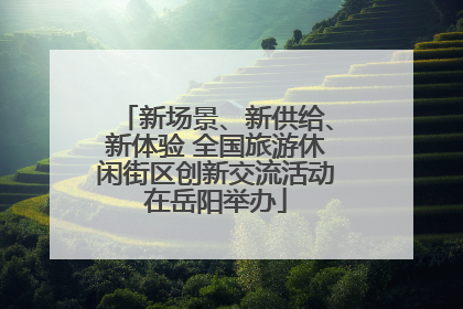 新场景、新供给、新体验 全国旅游休闲街区创新交流活动在岳阳举办