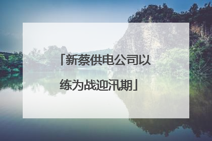 新蔡供电公司以练为战迎汛期