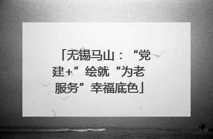 无锡马山：“党建+”绘就“为老服务”幸福底色