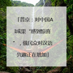 普京：对中国AI成果“感到惊喜”，俄民众对汉语兴趣正在增加